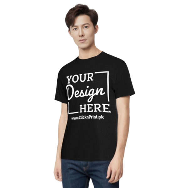 Black Men T-Shirt with Custom Design